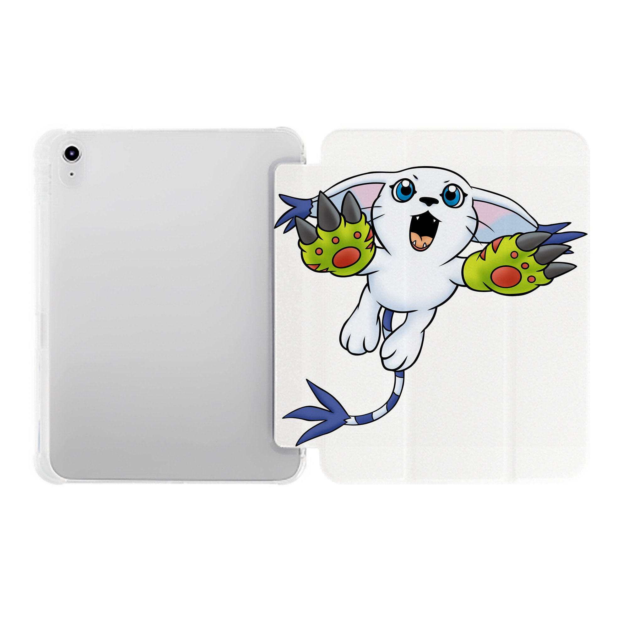 （画像用） Digimon デジタルモンスター/デジモン IPad ケース ペン収納付き 三つ折りスタンド PUレザー×シリコン 対応機種9.5/10.5/10.9インチ